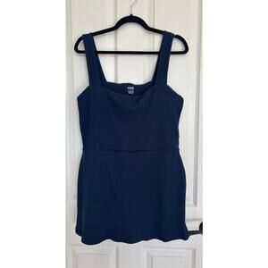 Victoria's Secret Pink Navy Blue Ribbed Mini Dress With Shorts XXL